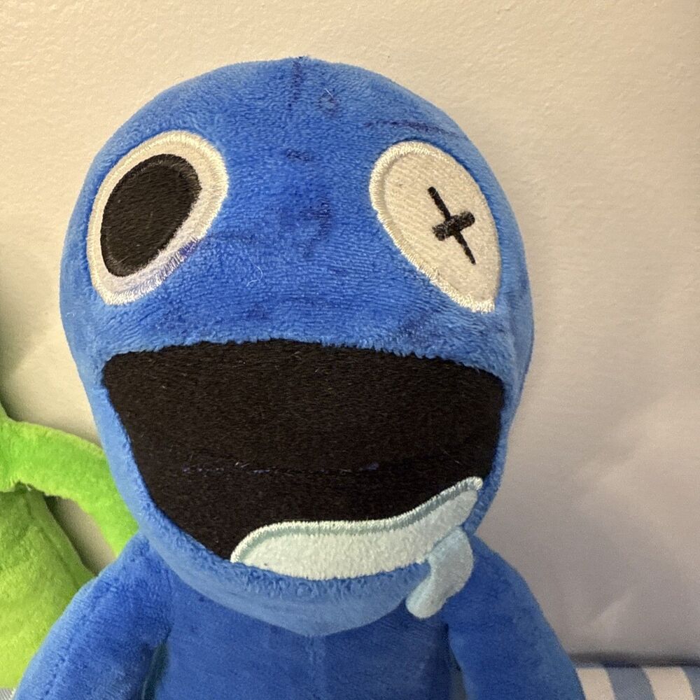 Rainbow Friends Plush Lot of 2, Blue + Green Monsters - Picture 2 of 12